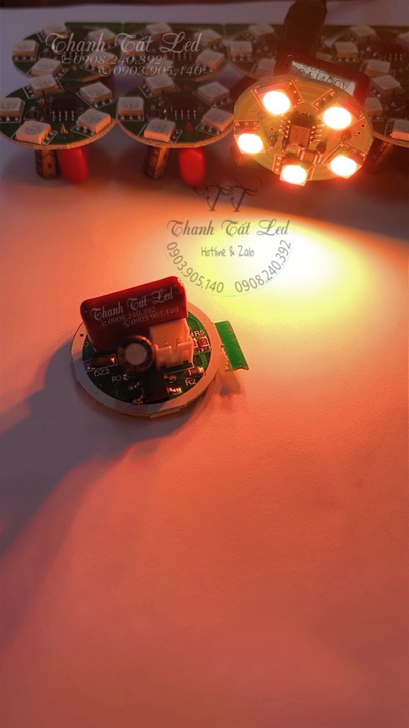 ✨ Bo mạch led đổi màu dùng cho tất cả đèn thờ pha lê 1 Bo 5 bóng 2,5cm siêu bền siêu sáng ✨