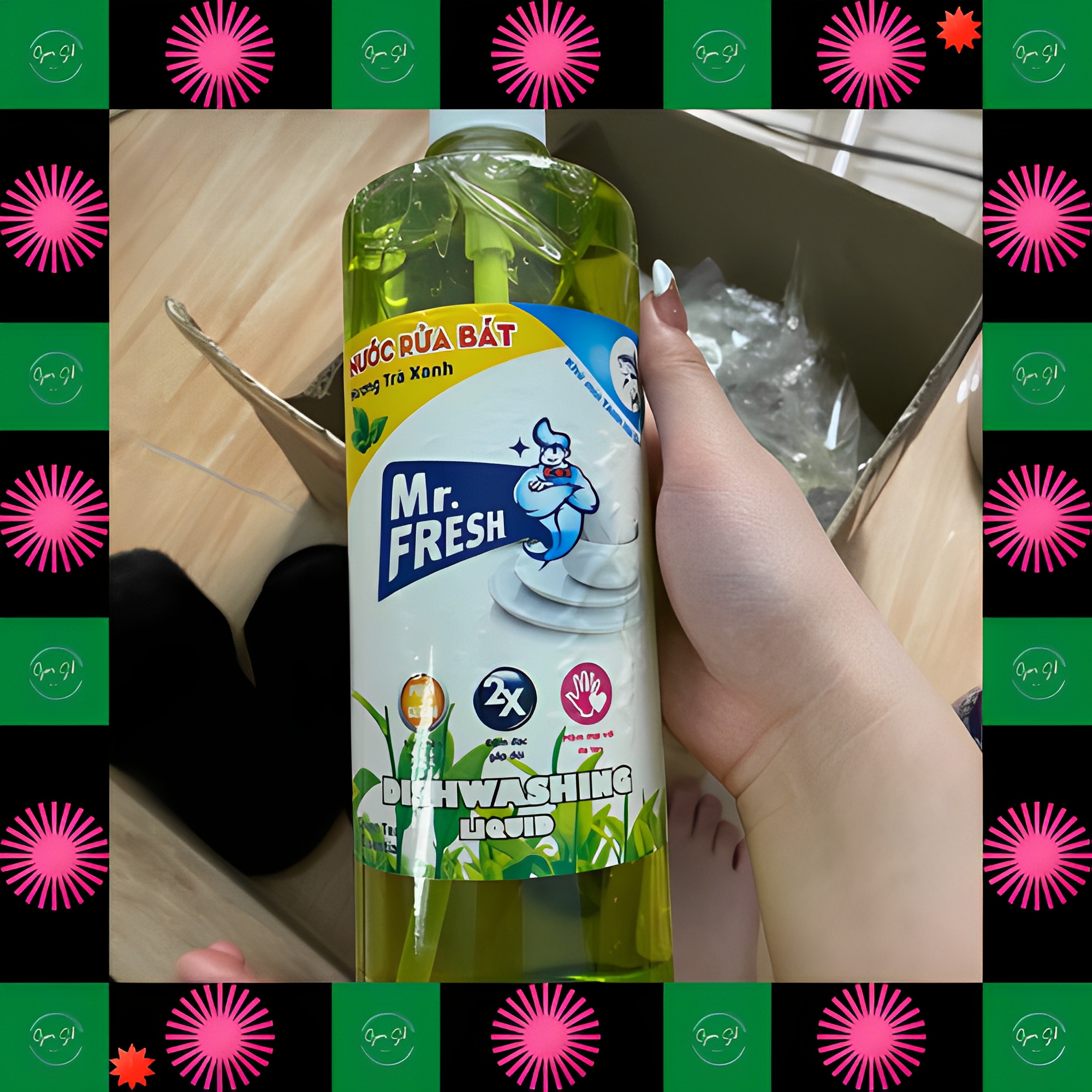 [Chai to tiết kiệm] Nước rửa chén bát đậm đặc van nhấn Mr Fresh 800ml (Đào, Cam, Trà Xanh, Quế)