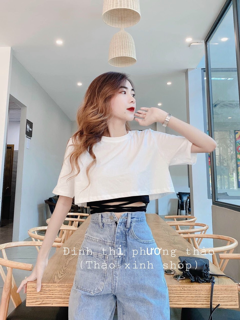 Sét áo croptop và áo cột dây form chuẩn