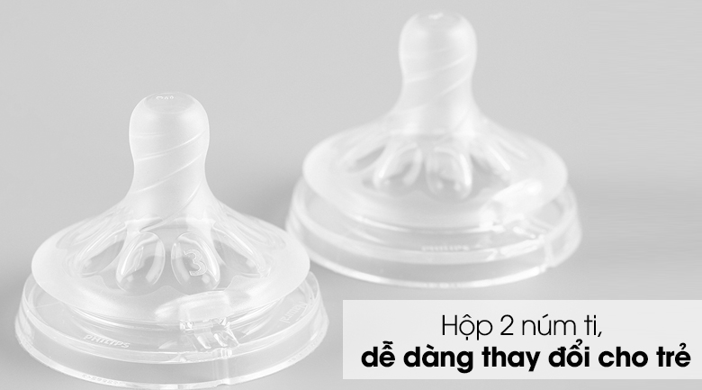 [FREESHIP] Núm ti silicone Philips Avent Natural cho bé
