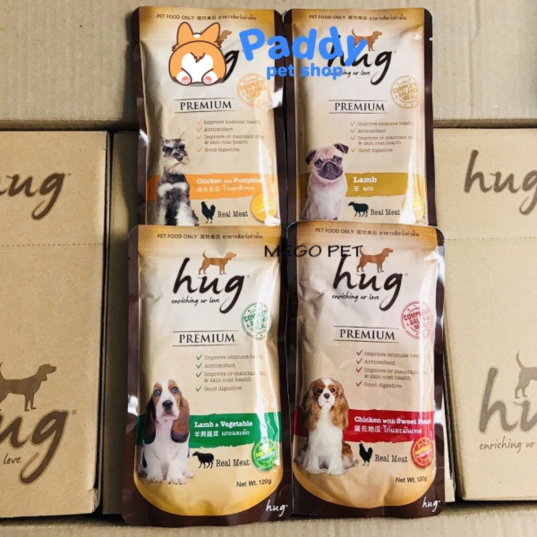 Pate Cho Chó Hug Bổ Sung Chất Xơ 120g