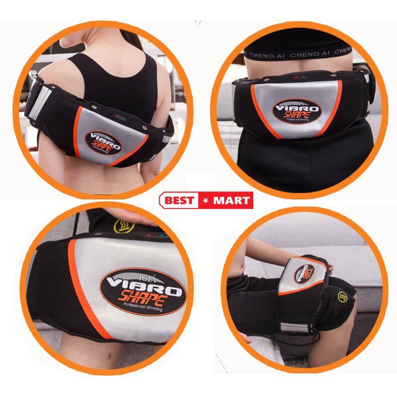 Đai Vibro Shape mát xa nóng giảm mỡ bụng
