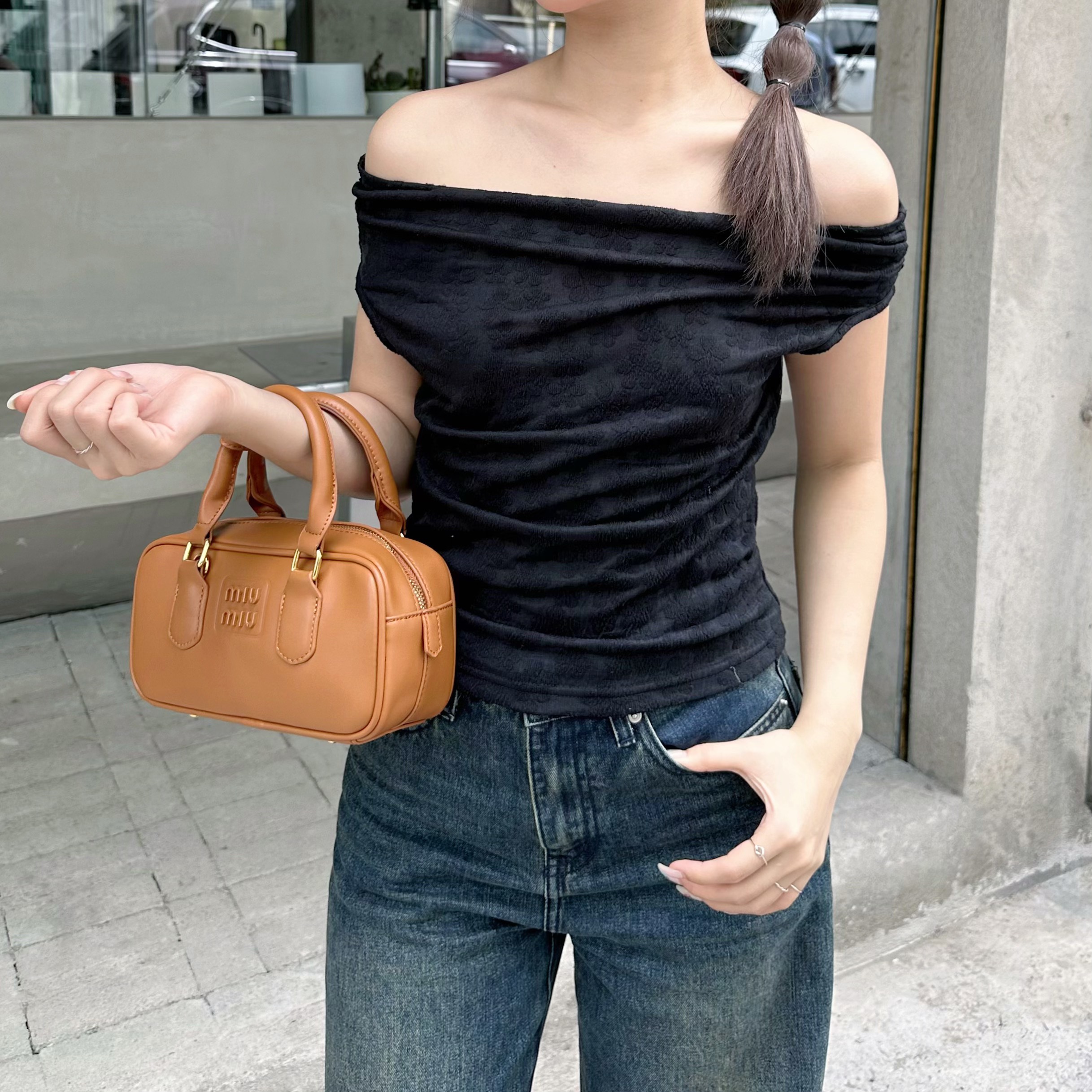 KIDO Áo thun xốp hoa trễ vai DAISY TOP