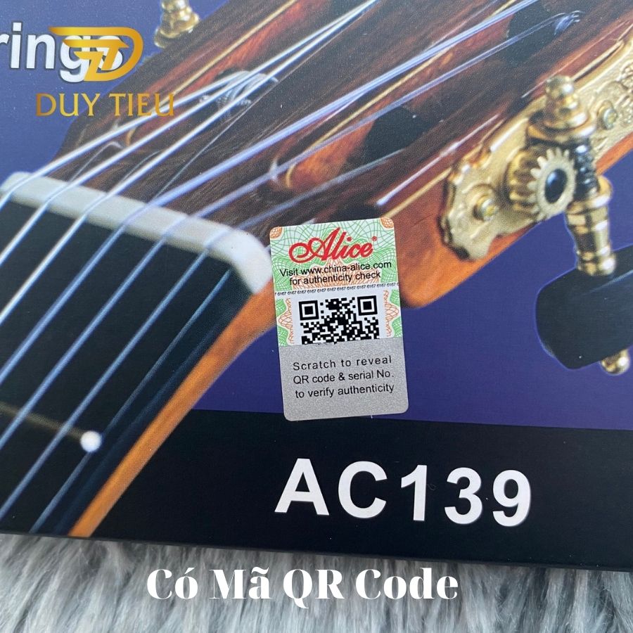 AC139 Classical Guitar String Set, Titanium Nylon Plain String, Silver Plated 85/15 Copper Winding, Anti-Rust Coating - DuytieuGuitar DT016