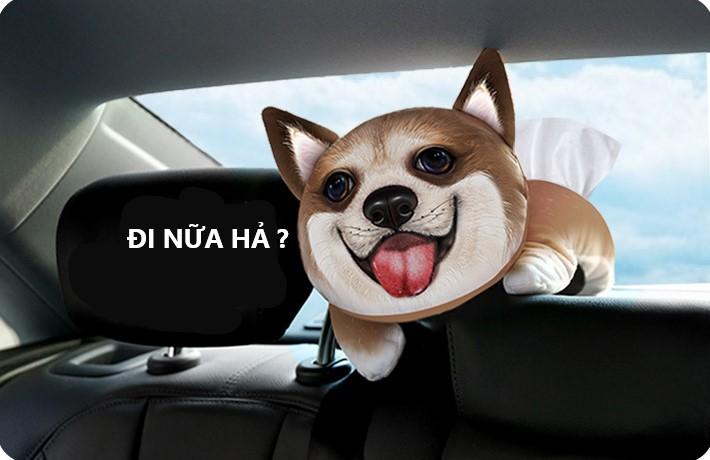 Hộp Đựng Khăn Giấy Hình Thú Cưng Cho Xe Ô Tô