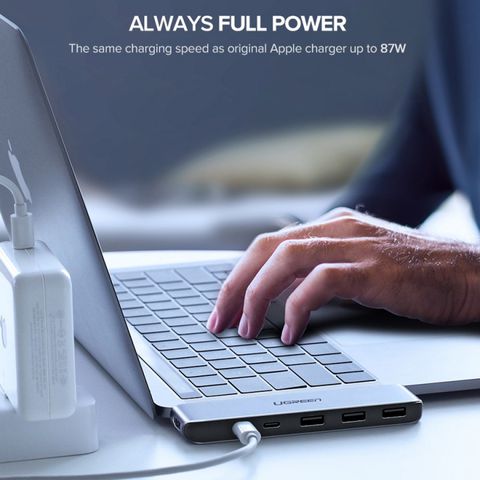 Cáp Chuyển USB-C Sang HDMI+ 3 USB 3.0 + USB-C + PD Ugreen 50963