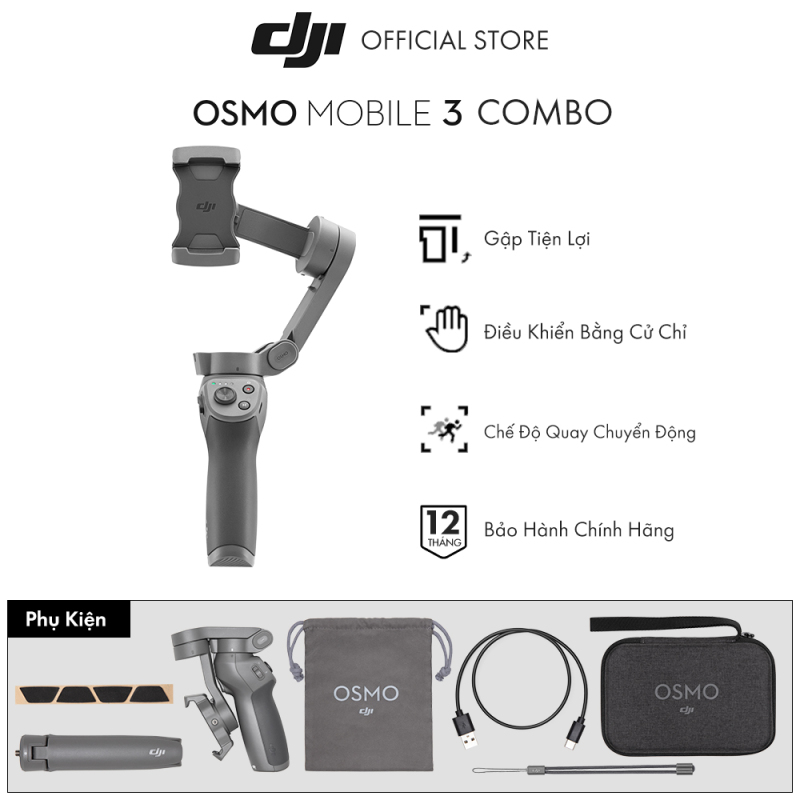 DJI Osmo Mobile 3 Gimbal Chống Rung Điện Thoại   Hàng chính hãng