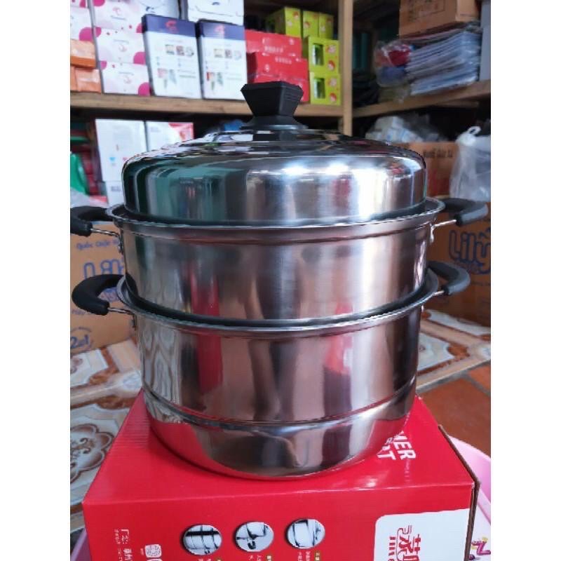 Nồi hấp 3 tầng Inox - Xửng hấp inox