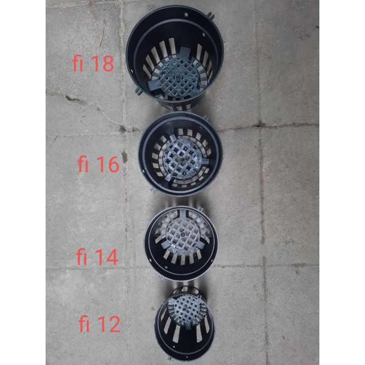 Chậu nhựa đen trồng lan, cây cảnh đủ size