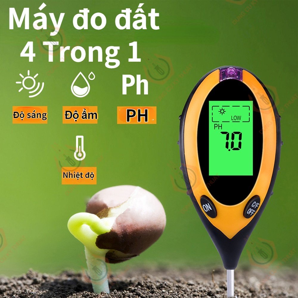 Máy đo đất, thiết bị đo PH đất 4-1 (PH, độ ẩm, ánh sáng, nhiệt độ) _ [Shop Dụng Cụ Kỹ Thuật]