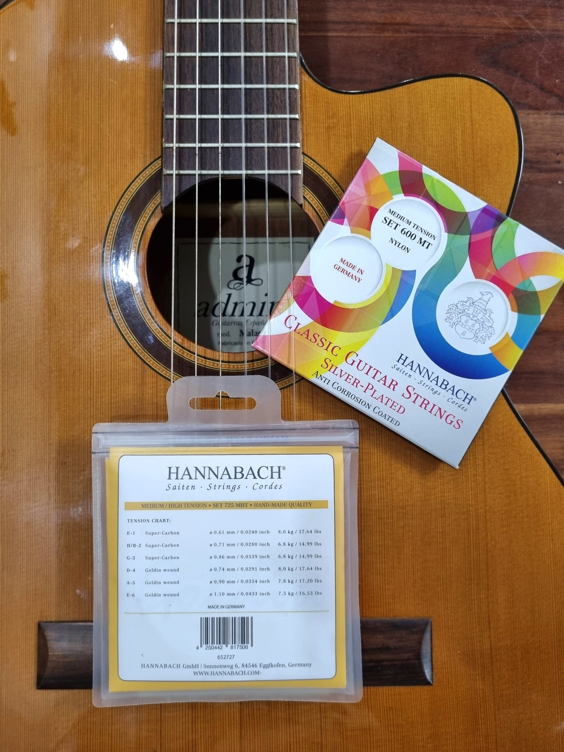 Dây Guitar Classic Hannabach 725 Goldin
