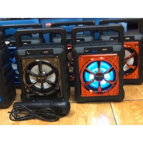 Loa bluetooth karaoke BS106A (TẶNG KÈM MICRO CÓ DÂY TRONG THÙNG LOA)