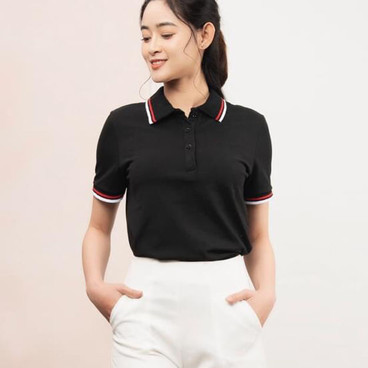 Áo Polo Nữ Cộc Tay Có Cổ Thoáng Mát