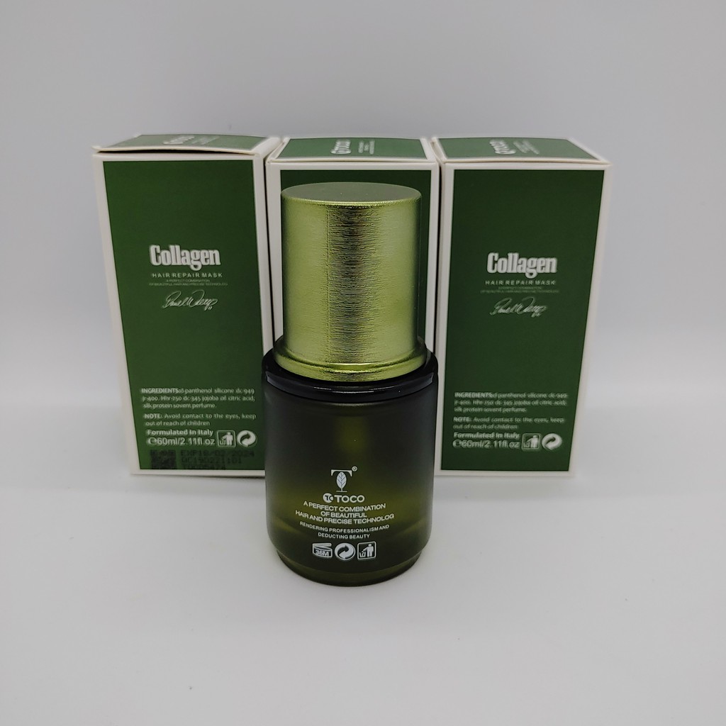 Lọ ( Chai ) Tinh Dầu Dưỡng Tóc Chuẩn Salon  Toco collagen ( Kích Thích Mọc Tóc, Dưỡng tóc ,Thành Phần Thiên Nhiên) - 60ML [ ĐƯỢC PHÉP BÁN ] ❤❤❤❤❤❤