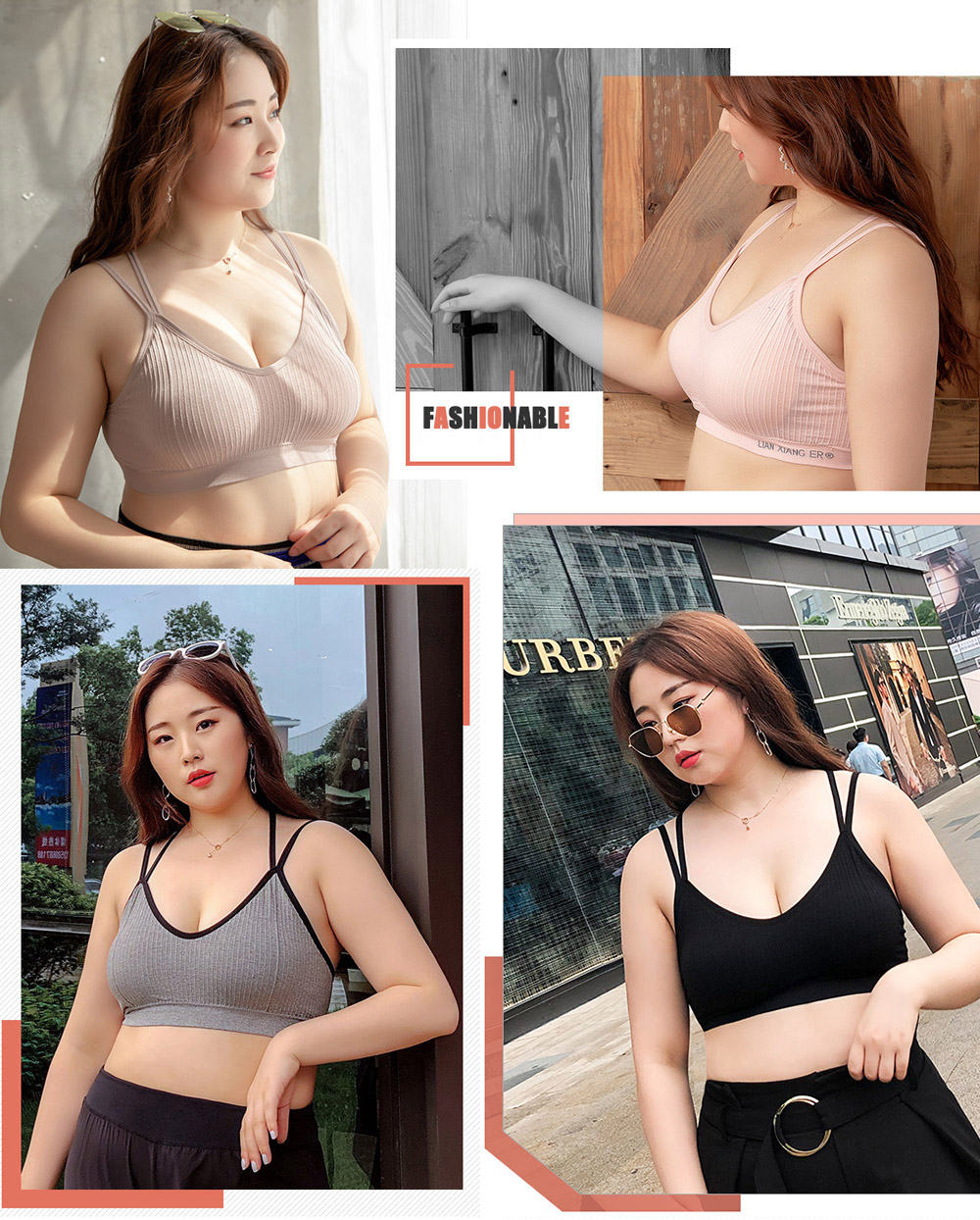 Áo Bra Big Size Gân Tăm Lưng Đan Chéo - requane