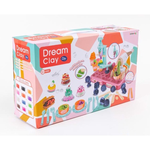 Đồ chơi đất sét - Đất nặn làm mì, làm kem Dream Clay 677-3