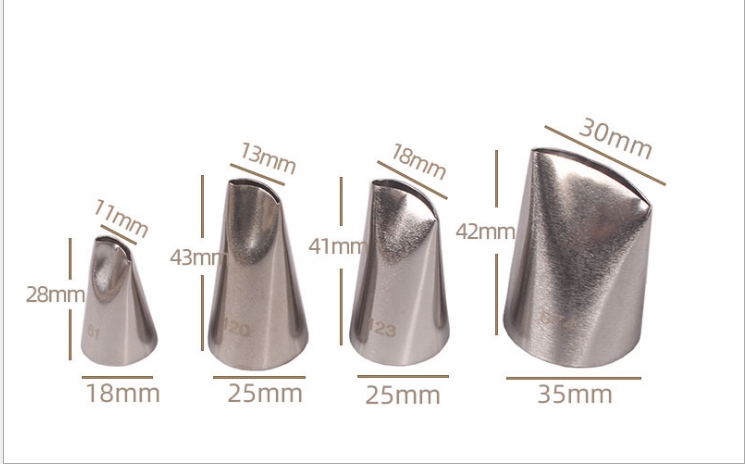 Đuôi bắt kem đúc hoa hồng gấp nhiều size