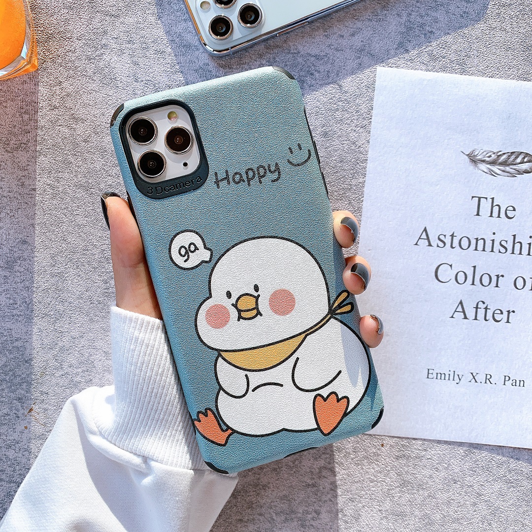 Ốp Lưng Da IMD Duck Couple