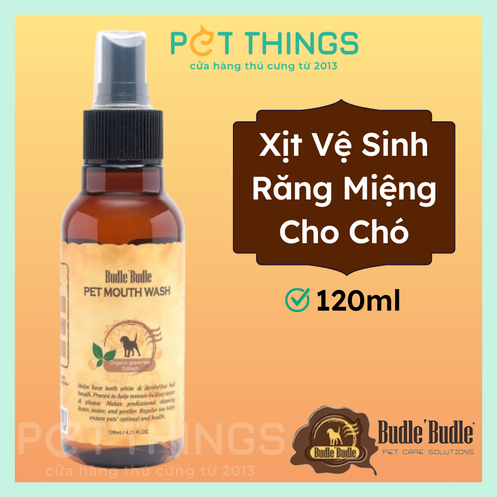 Xịt Vệ Sinh Răng Miệng Budle' Budle Cho Chó 120ml
