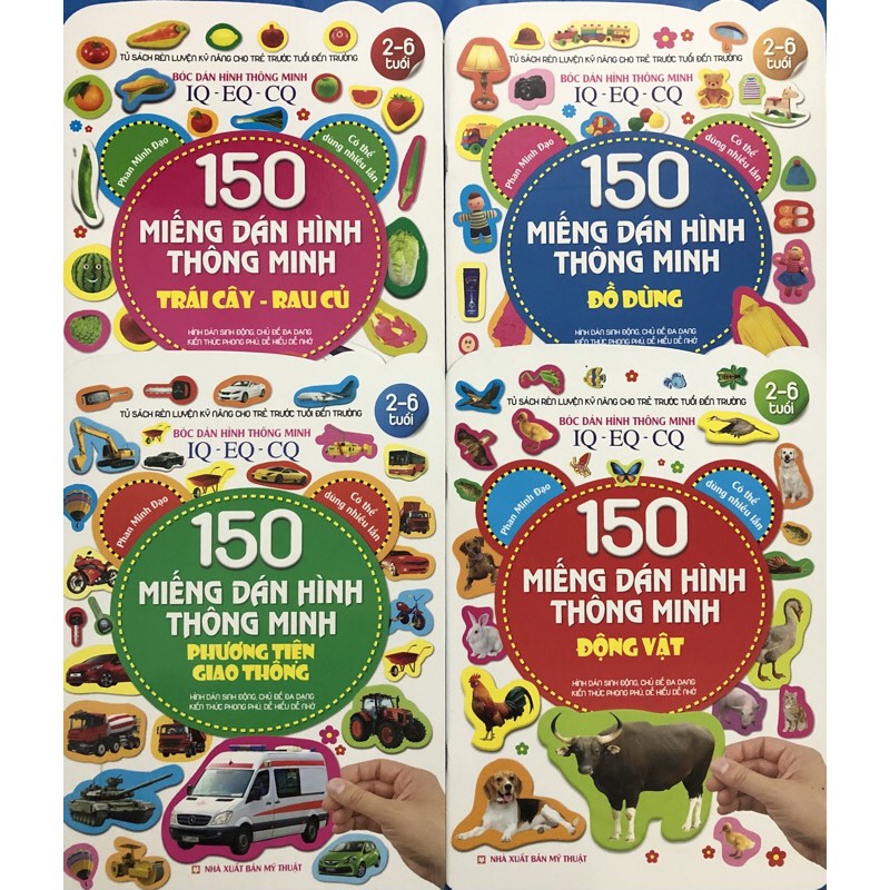 Sách_Combo- 150 Miếng Dán Hình Thông Minh-(Trọn Bộ 4 cuốn)