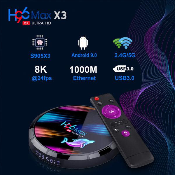 Bảng giá Android TV BOX H96 Max X3 Ram 4GB 326GB ROM Smart Android 9.0 8K - Biến TV Thường Thành Smart TV