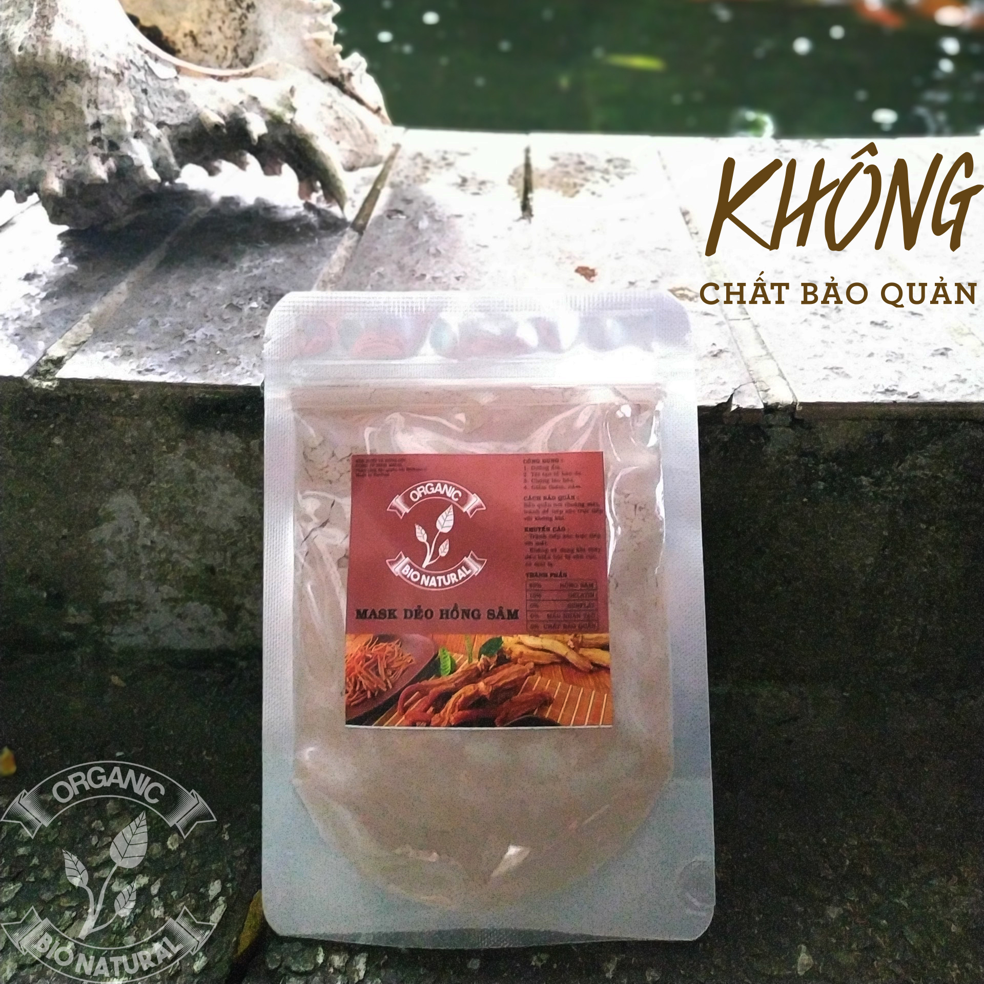 [BIONATURALVN] Mặt nạ Dẻo Hồng Sâm HANDMADE 50gr