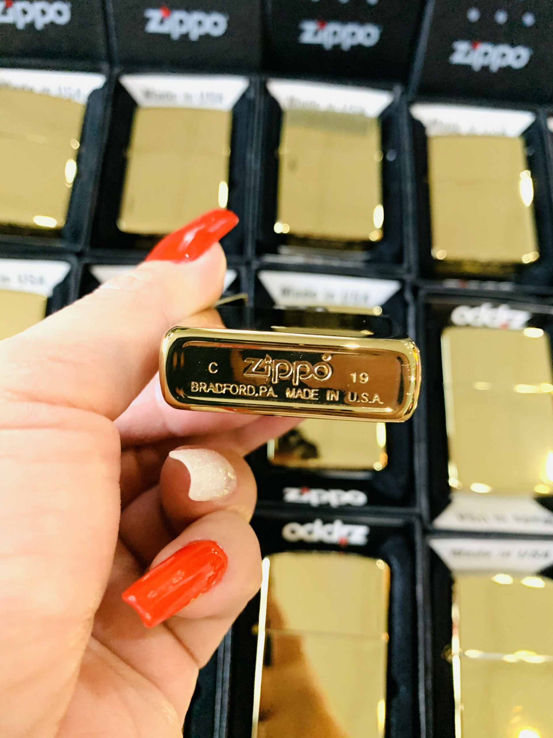 [HCM]Bật Lửa Zippo USA Trơn - Vàng