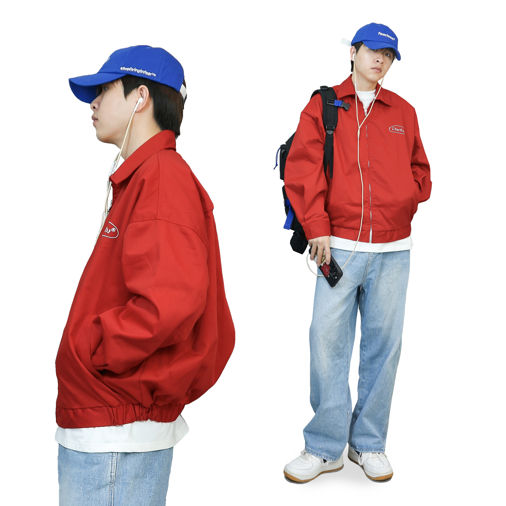 Áo khoác Kaki Zip FEARLESS Oval Logo