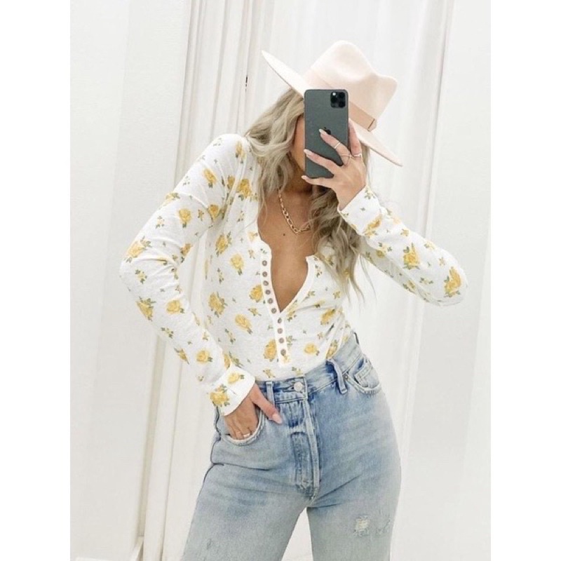 áo body suit hãng free people