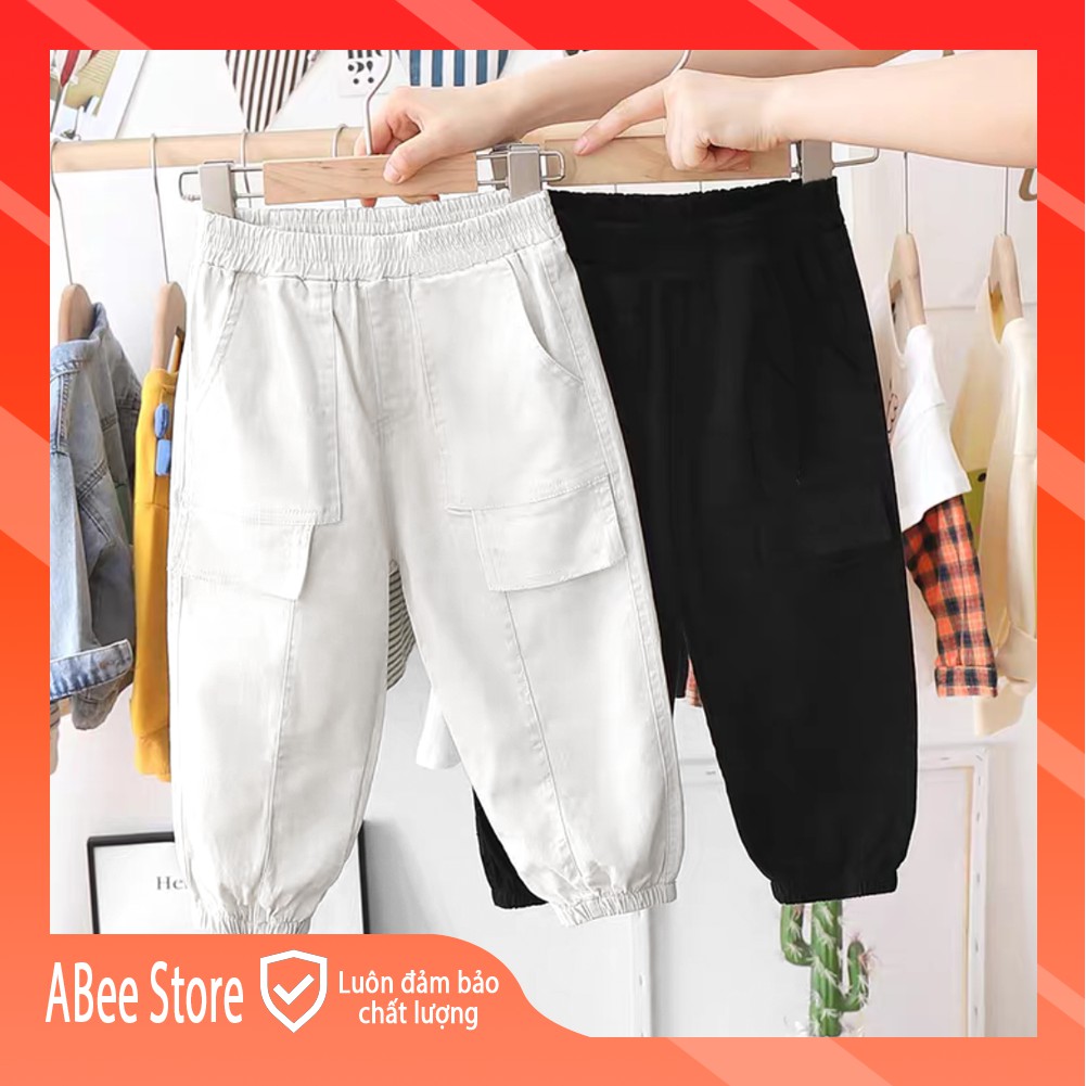 Quần dài kaki jogger cho bé trai và bé gái size 8-25kg abee store qkk02