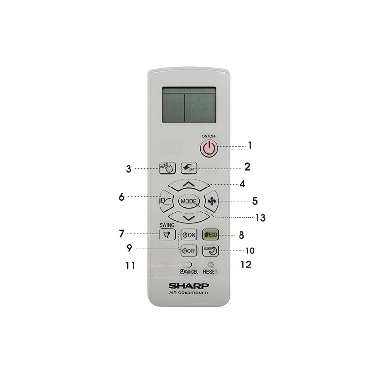 Remote điều khiển máy lạnh Sharp các dòng AH-XxxX