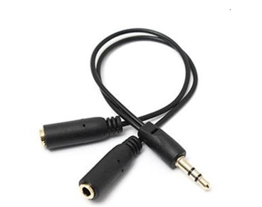 [HCM]Dây chia jack loa chuẩn 3.5 từ 1 ra 2 (Đen) -OTG8