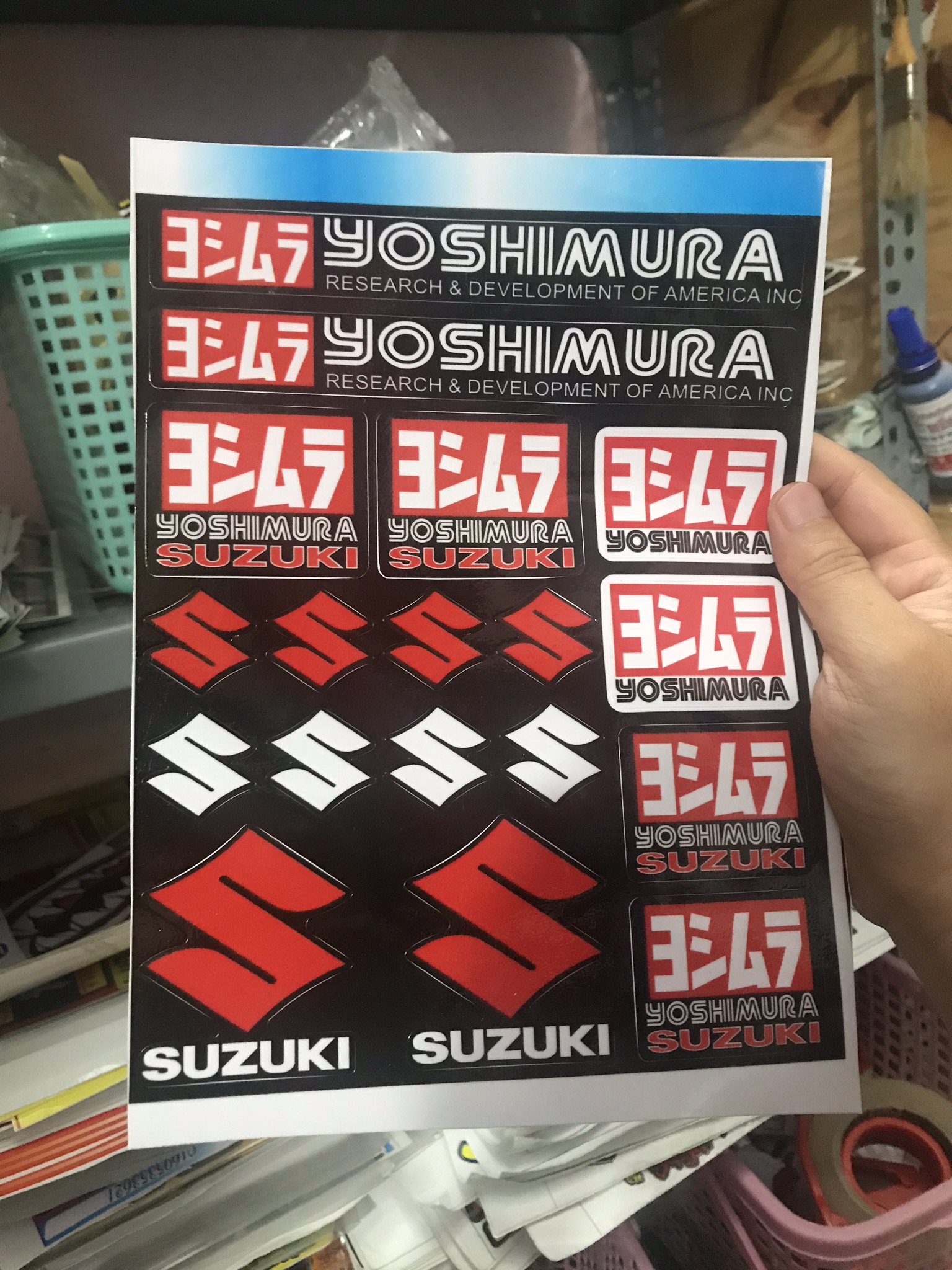 Combo Decal Logo Suzuki Yoshimura