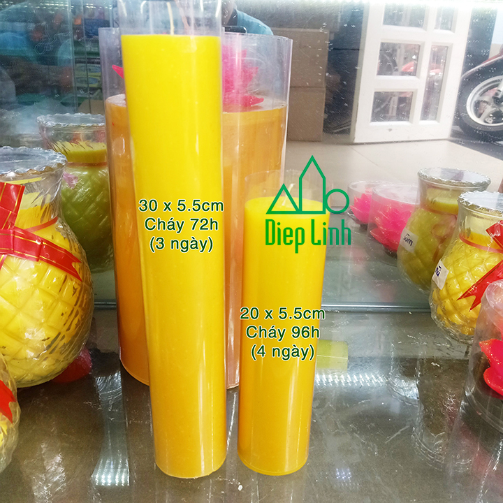Nến Đèn Cầy Hình Trụ Trang Trí Cháy Từ 25 - 200 Tiếng Diệp Linh