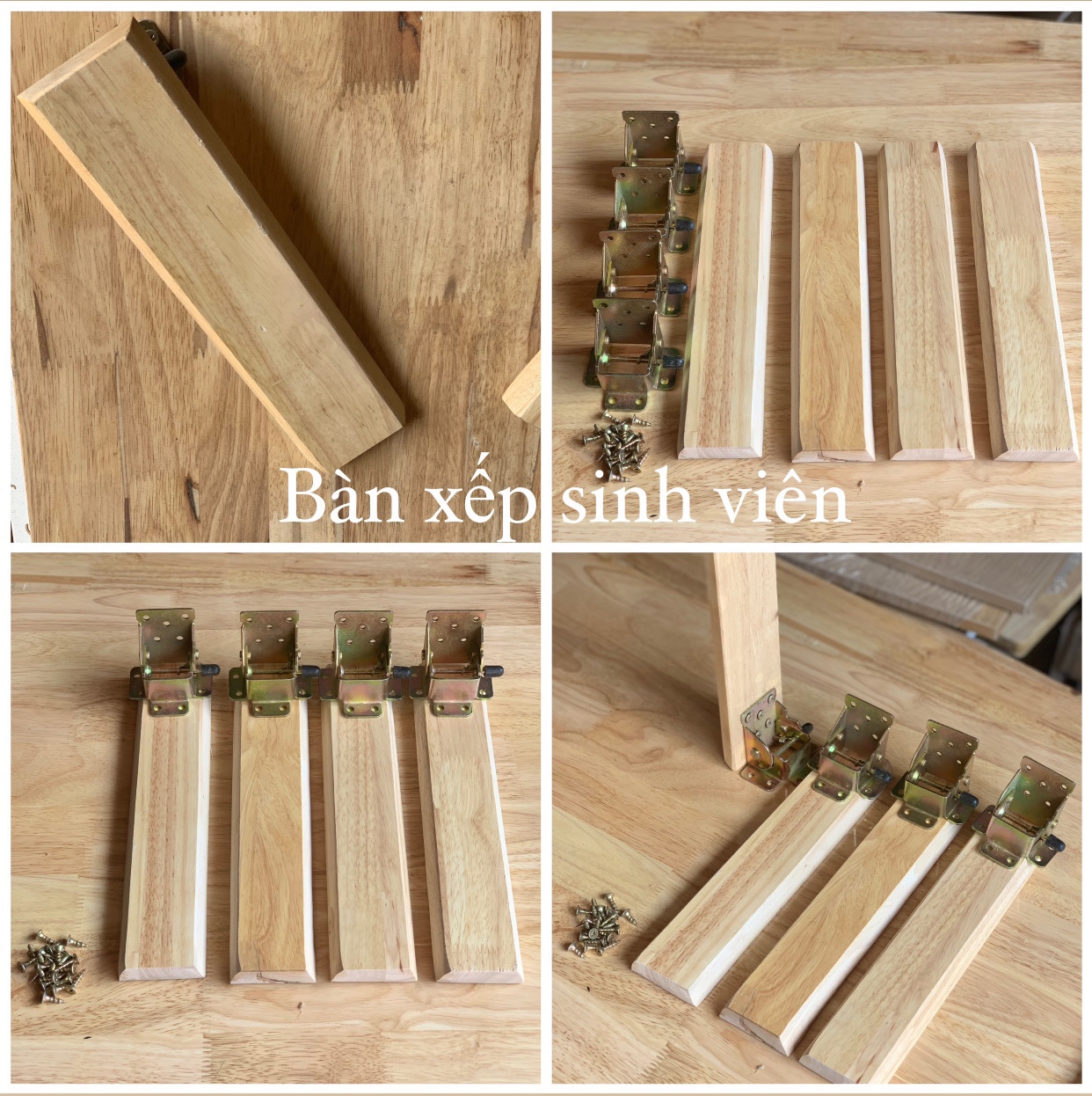 Chân bàn gỗ cao 28cm