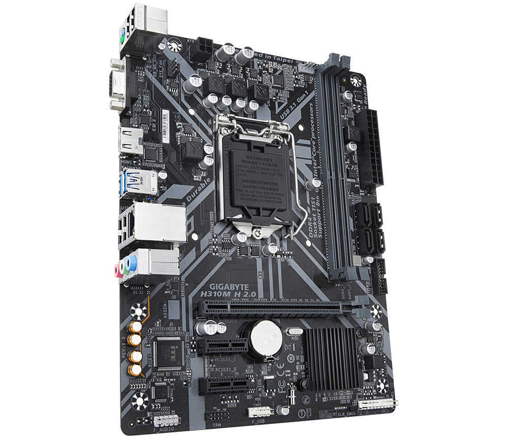 Mainboard GIGABYTE H310M H 2.0 (Intel H310, Socket 1151, m-ATX, 2 khe RAM DDR4) - Đã Qua Sử Dụng