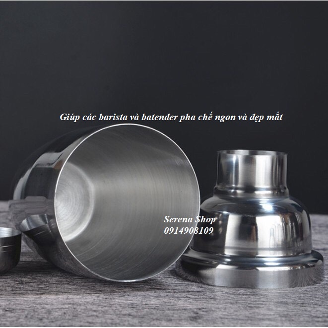 Bình lắc inox, bình shaker 350ml - 550ml - 750ml