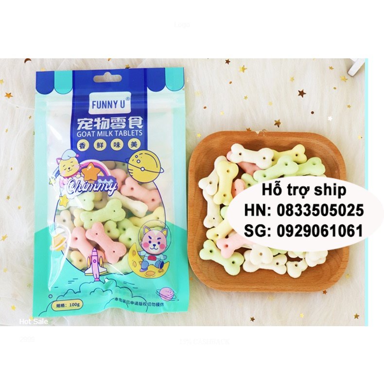 Bánh quy chó mèo Bánh thưởng Orgo gói 80gr