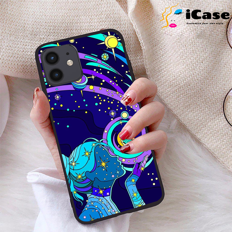 Ốp lưng iPhone 12 viền dẻo TPU BST Purple