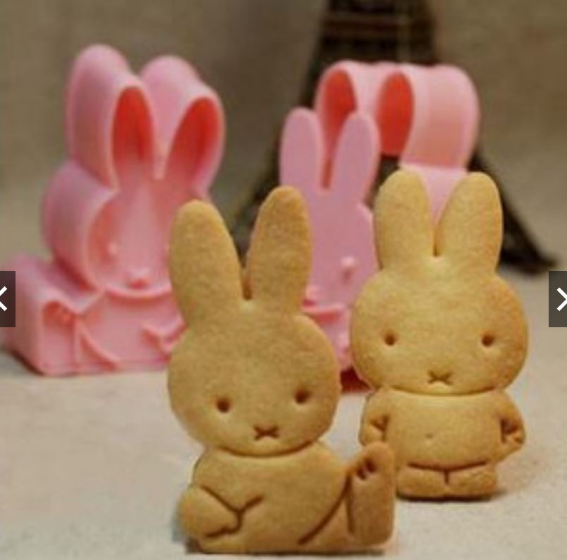 Khuôn cutter nhấn bánh quy, cookie (2 cái thỏ)