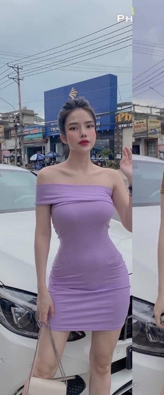 ĐẦM BODY LỆCH VAI HINH THẬT)