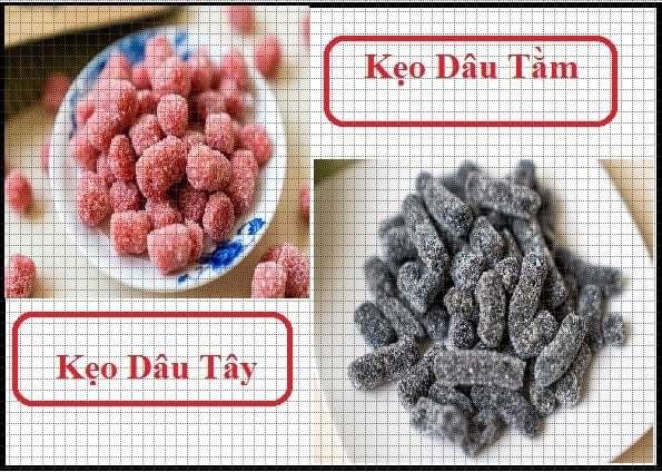 200gr kẹo dâu tây/tằm Đà lạt