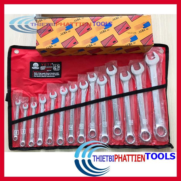 Bộ cờ lê YETI vòng miệng 14 chi tiết 8-24mm chất liệu thép sửa chữa các thiết bị máy móc dễ dàng và nhanh chóng ( Hàng Chuẩn )