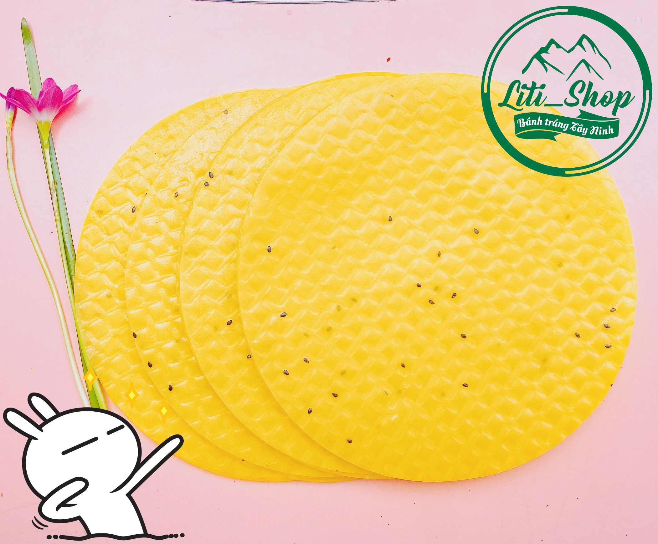 Bánh tráng Nướng trứng 500Gr [Loại màu vàng]