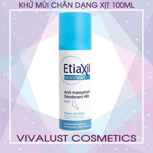 [HCM]Xịt Khử Mùi & Ngăn Ngừa Mồ Hôi Chân ETIAXIL Déodorant Anti-Transpirant 48h Pieds (100ml)