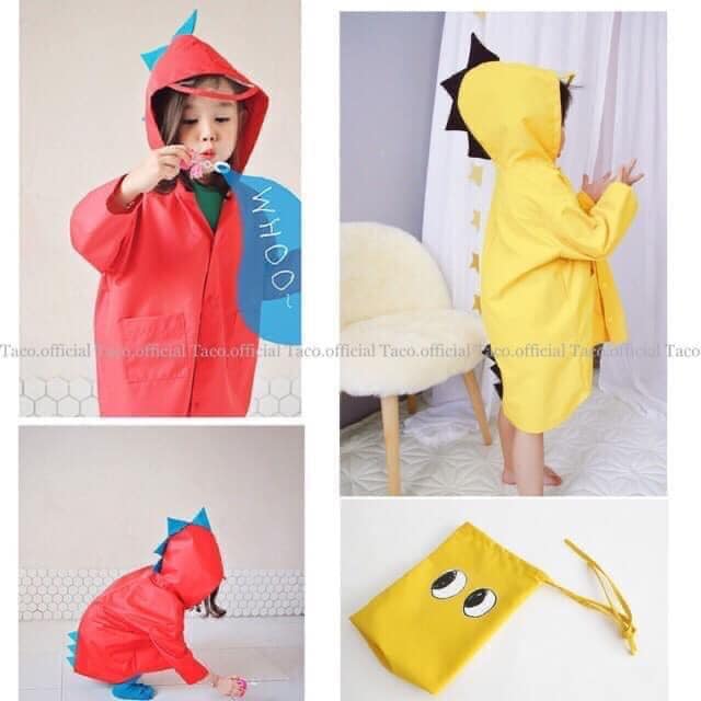 Áo mưa măng tô hình thú cho bé