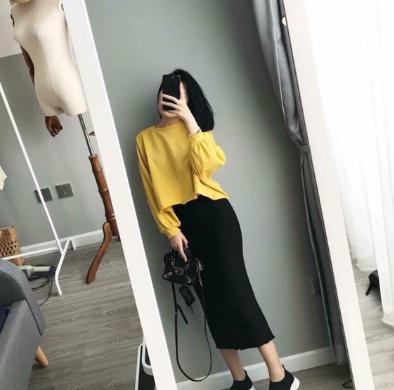 Áo croptop tay phồng siêu hot