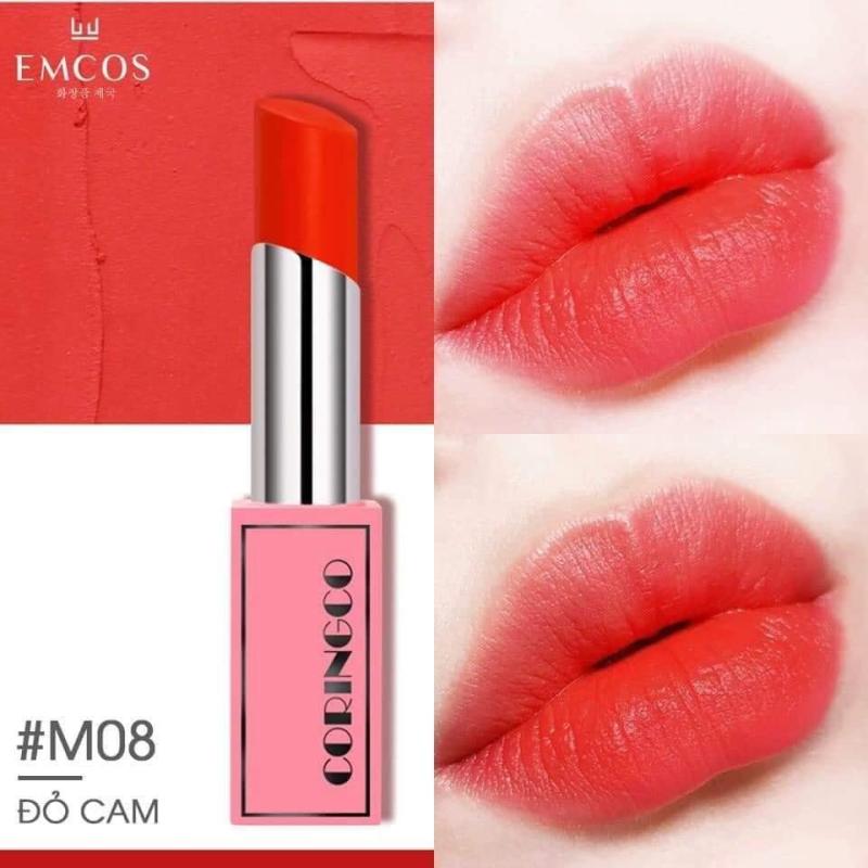 Son Emcos Coringco Cherry Chu Bonny Liptick Matte màu Đỏ Cam