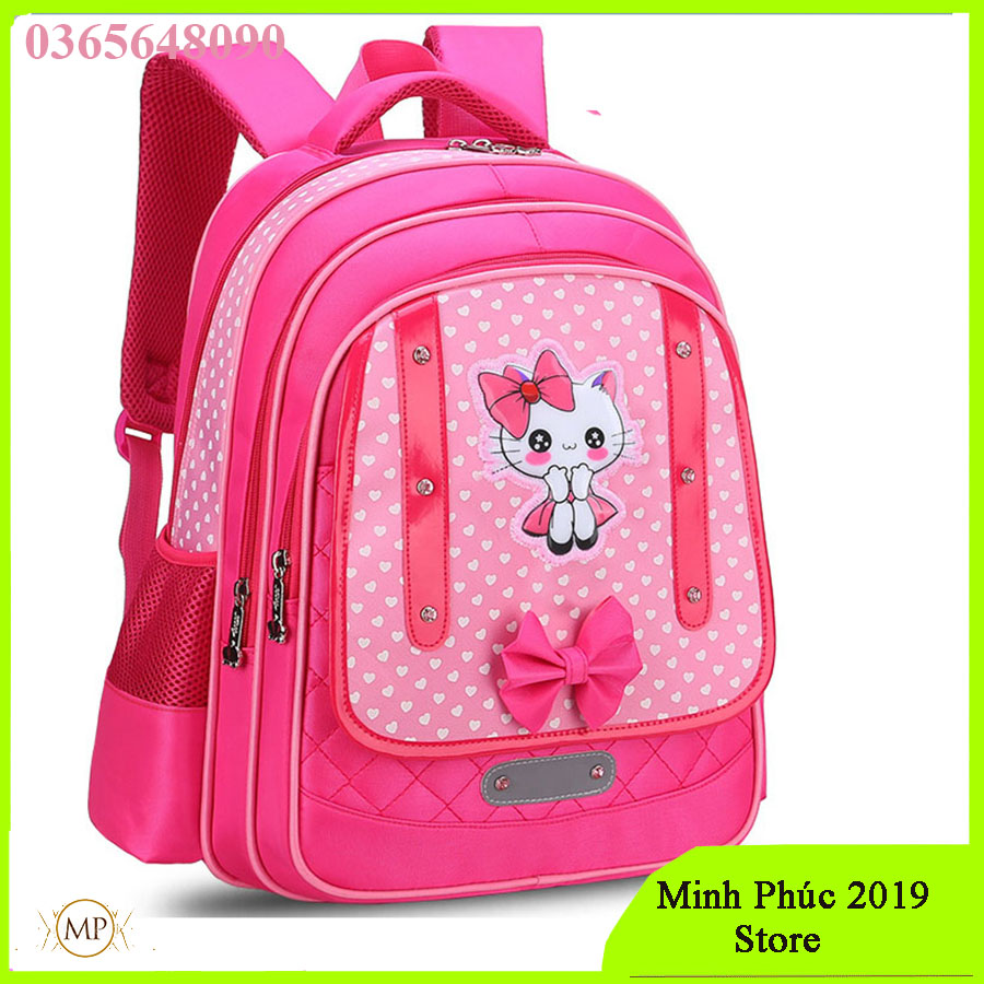 [LOẠI HOÀNG GIA - SIZE CHO BÉ LỚP 3- 7] Balo cho bé gái cao cấp, cặp sách đi học có phản quang thoáng khí ở lưng cho học sinh tiểu học cấp 1, cấp 2