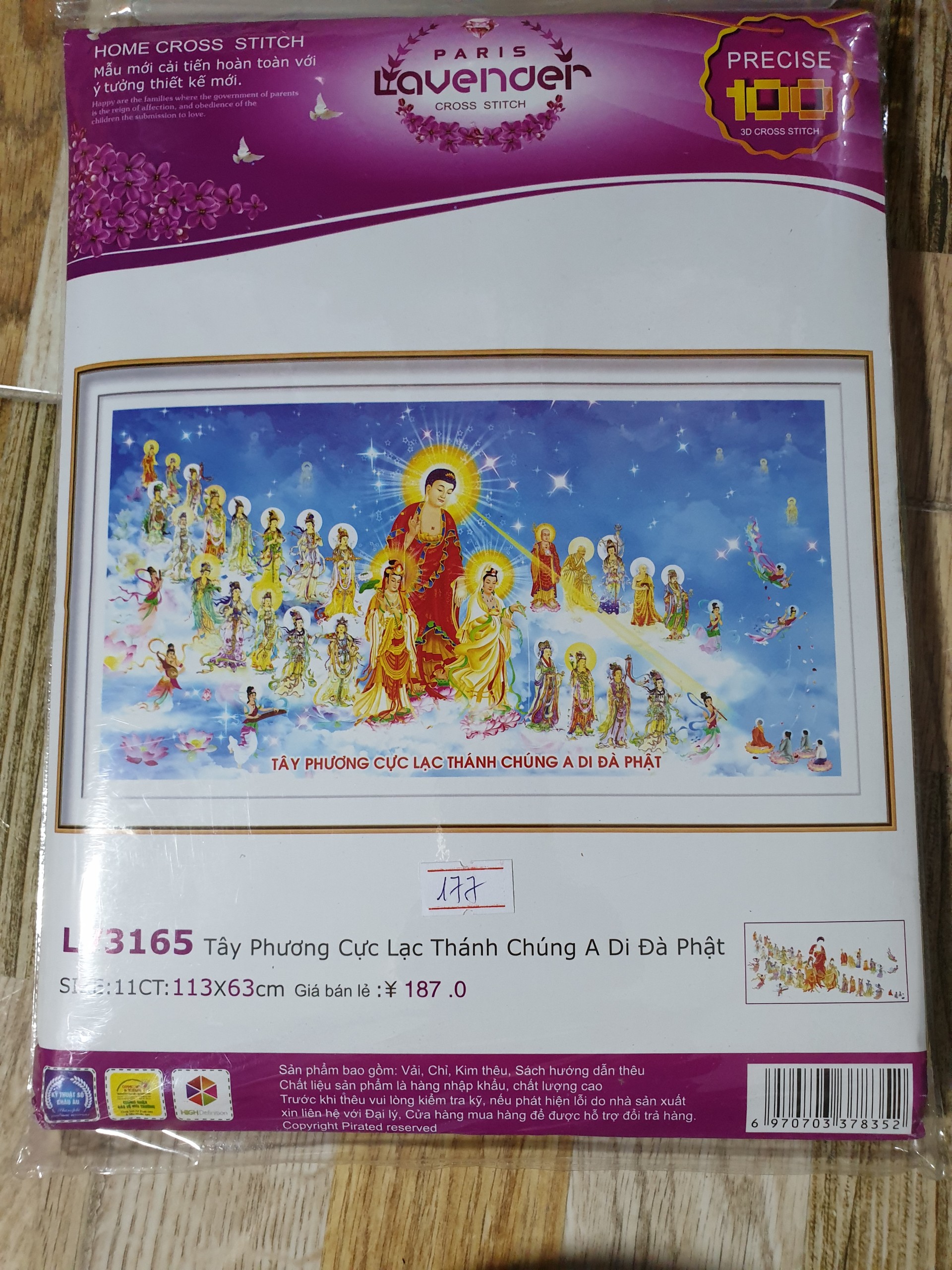 [HCM]Tranh thêu chữ thập Tây Phương Thánh chúng LV3165 - kích thước 113 * 63